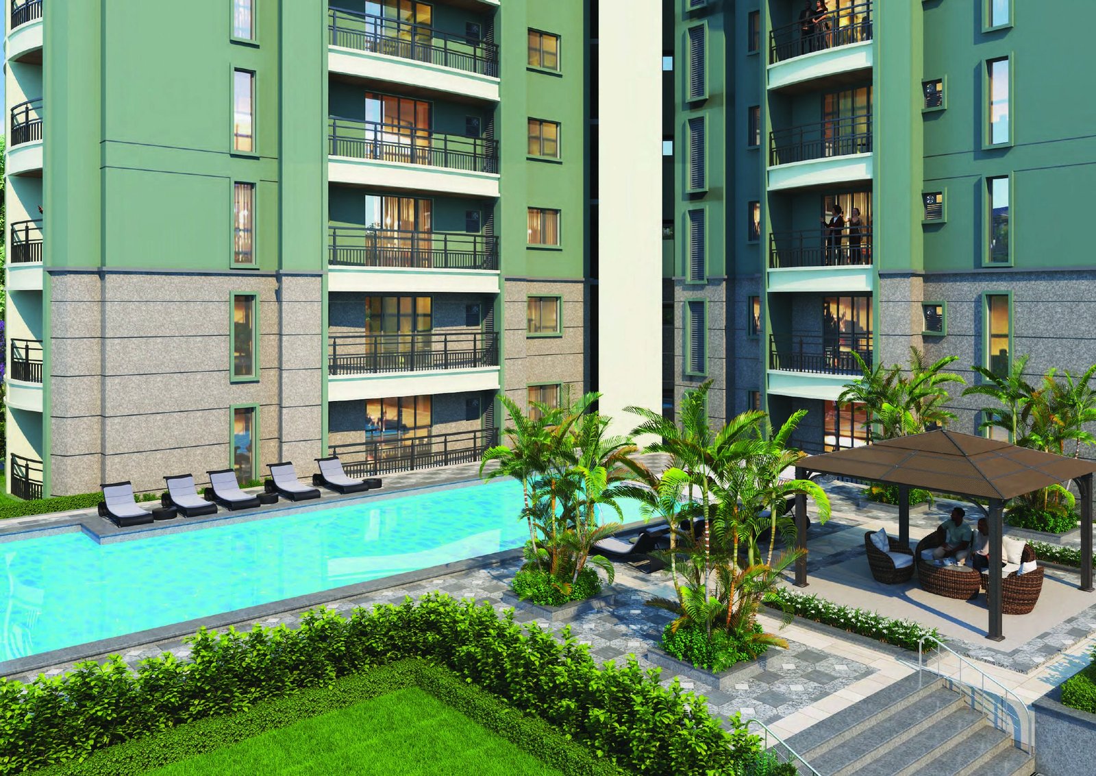 Swimming pool and deck